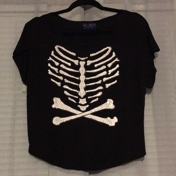 The Classic Tops - Halloween or Alternative Skeleton Crop Top